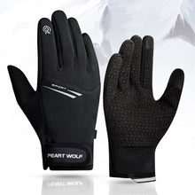 Load image into Gallery viewer, Outdoor Waterproof Gloves Autumn Winter Fleece Warm Windproof And Cold Resistant Equipment Mountaineering Skiing Cycling Gloves With Night Reflective Strip Touch Screen Function
