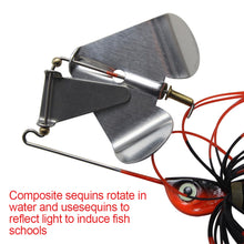 Load image into Gallery viewer, 14.7G Rotate Heart Piece Water Baffle Bearded Lure Bait Compound Anti-Bottom Bait With Tassel Fishing Accessories
