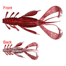 Load image into Gallery viewer, 10CM/10G Two-Color Hairy Beard Pvc Soft Shrimp Lure Bait Cooperation With Crank Hook Bionic Soft Worm Fishing Accessories
