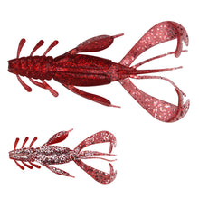 Load image into Gallery viewer, 10CM/10G Two-Color Hairy Beard Pvc Soft Shrimp Lure Bait Cooperation With Crank Hook Bionic Soft Worm Fishing Accessories

