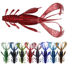 Load image into Gallery viewer, 10CM/10G Two-Color Hairy Beard Pvc Soft Shrimp Lure Bait Cooperation With Crank Hook Bionic Soft Worm Fishing Accessories
