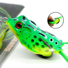 Load image into Gallery viewer, 5G/8G/13G Simulation Spotted Thunder Frog Double Barb Lure Bait Black Gold Just Blood Trough Hook With Barb Snakehead Fishing Accessories
