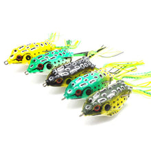 Load image into Gallery viewer, 5G/8G/13G Simulation Spotted Thunder Frog Double Barb Lure Bait Black Gold Just Blood Trough Hook With Barb Snakehead Fishing Accessories
