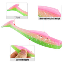 Load image into Gallery viewer, 6PCS 5G/8CM T Tail Lure Soft Bait Long Cast Soft Worm TPR Fishing Bait Mandarin Fish Perch Suitable Fishing Equipment
