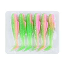 Load image into Gallery viewer, 6PCS 5G/8CM T Tail Lure Soft Bait Long Cast Soft Worm TPR Fishing Bait Mandarin Fish Perch Suitable Fishing Equipment
