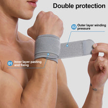 Load image into Gallery viewer, Double Fixed Winding Sports Wrist Brace Fitness High Elastic Protective Bandage Badminton Basketball Volleyball Pressure Anti-Sprain Strap
