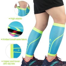 Load image into Gallery viewer, 1PC Men Women Sports Leg Protectors Professional Running Marathon Basketball Football Protectors Breathable Knitted Compression Elastic Socks With Non-Slip Strip
