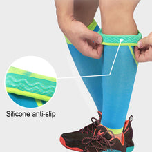 Load image into Gallery viewer, 1PC Men Women Sports Leg Protectors Professional Running Marathon Basketball Football Protectors Breathable Knitted Compression Elastic Socks With Non-Slip Strip
