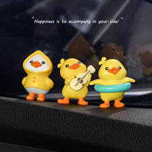 Load image into Gallery viewer, 6Pcs Car Ornaments Interior Dashboard Set Cute Yellow Duck Miniature Figurine Cartoon Penguin Umbrella Animal Kawaii Auto Decoration
