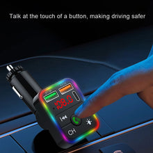 Load image into Gallery viewer, P2 Car Kit MP3 Player Handsfree Audio Receiver Car Charger Adapter Car Hands-free Bluetooth-compaitable LED FM Transmitter
