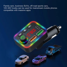 Load image into Gallery viewer, P4 Led Display Car Handsfree Audio Receiver Voltage Detection Car Kit Mp3 Modulator Player Stereo Bluetooth 64g 87.5mhz108.0mhz
