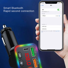 Load image into Gallery viewer, P4 Led Display Car Handsfree Audio Receiver Voltage Detection Car Kit Mp3 Modulator Player Stereo Bluetooth 64g 87.5mhz108.0mhz
