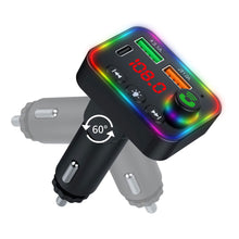 Load image into Gallery viewer, P4 Led Display Car Handsfree Audio Receiver Voltage Detection Car Kit Mp3 Modulator Player Stereo Bluetooth 64g 87.5mhz108.0mhz
