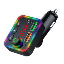 Load image into Gallery viewer, P4 Led Display Car Handsfree Audio Receiver Voltage Detection Car Kit Mp3 Modulator Player Stereo Bluetooth 64g 87.5mhz108.0mhz
