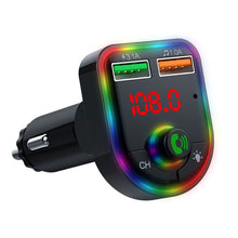 Load image into Gallery viewer, P6 Led Display Car Handsfree Audio Receiver Voltage Detection Car Kit Mp3 Modulator Player Stereo Bluetooth 64g 87.5mhz108.0mhz
