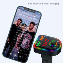 Load image into Gallery viewer, P6 Led Display Car Handsfree Audio Receiver Voltage Detection Car Kit Mp3 Modulator Player Stereo Bluetooth 64g 87.5mhz108.0mhz
