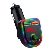 Load image into Gallery viewer, P6 Led Display Car Handsfree Audio Receiver Voltage Detection Car Kit Mp3 Modulator Player Stereo Bluetooth 64g 87.5mhz108.0mhz
