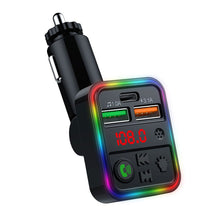Load image into Gallery viewer, P18 FM Transmitter Audio Receiver MP3 Player 3.1A 2 USB Fast Charging Handsfree Bluetooth-compatible 5.0 Car Kit
