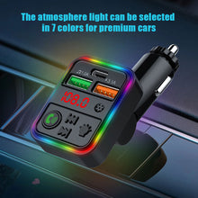 Load image into Gallery viewer, P18 FM Transmitter Audio Receiver MP3 Player 3.1A 2 USB Fast Charging Handsfree Bluetooth-compatible 5.0 Car Kit
