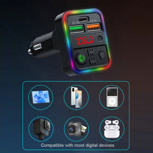 Load image into Gallery viewer, P18 FM Transmitter Audio Receiver MP3 Player 3.1A 2 USB Fast Charging Handsfree Bluetooth-compatible 5.0 Car Kit
