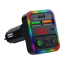Load image into Gallery viewer, P18 FM Transmitter Audio Receiver MP3 Player 3.1A 2 USB Fast Charging Handsfree Bluetooth-compatible 5.0 Car Kit
