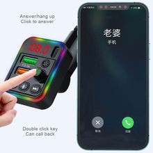Load image into Gallery viewer, P19 FM Transmitter Audio Receiver MP3 Player 3.1A 2 USB Fast Charging Handsfree Bluetooth-compatible 5.0 Car Kit
