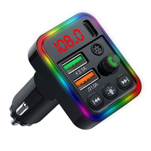 Load image into Gallery viewer, P19 FM Transmitter Audio Receiver MP3 Player 3.1A 2 USB Fast Charging Handsfree Bluetooth-compatible 5.0 Car Kit
