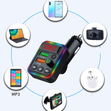 Load image into Gallery viewer, P19 FM Transmitter Audio Receiver MP3 Player 3.1A 2 USB Fast Charging Handsfree Bluetooth-compatible 5.0 Car Kit
