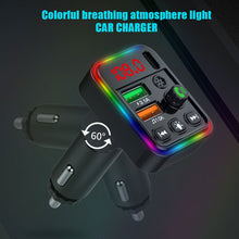 Load image into Gallery viewer, P19 FM Transmitter Audio Receiver MP3 Player 3.1A 2 USB Fast Charging Handsfree Bluetooth-compatible 5.0 Car Kit
