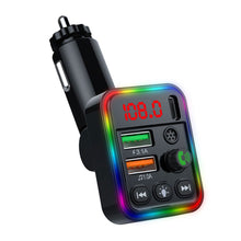 Load image into Gallery viewer, P19 FM Transmitter Audio Receiver MP3 Player 3.1A 2 USB Fast Charging Handsfree Bluetooth-compatible 5.0 Car Kit
