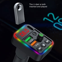 Load image into Gallery viewer, P19 FM Transmitter Audio Receiver MP3 Player 3.1A 2 USB Fast Charging Handsfree Bluetooth-compatible 5.0 Car Kit
