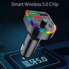 Load image into Gallery viewer, F21 Car Bluetooth 5.0 FM Transmitter Wireless Handsfree Audio Receiver MP3 Player LED 3.1A Dual USB Fast Charger Car Accessories Kit

