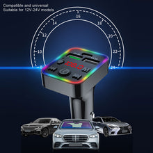Load image into Gallery viewer, F22 Car Bluetooth 5.0 FM Transmitter Wireless Handsfree Audio Receiver MP3 Player LED 3.1A Dual USB Fast Charger Car Accessories Kit
