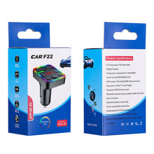 Load image into Gallery viewer, F22 Car Bluetooth 5.0 FM Transmitter Wireless Handsfree Audio Receiver MP3 Player LED 3.1A Dual USB Fast Charger Car Accessories Kit
