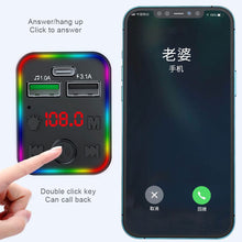 Load image into Gallery viewer, F22 Car Bluetooth 5.0 FM Transmitter Wireless Handsfree Audio Receiver MP3 Player LED 3.1A Dual USB Fast Charger Car Accessories Kit
