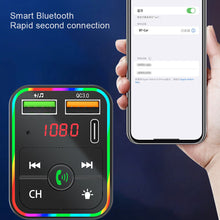 Load image into Gallery viewer, PDF2 Wireless Bluetooth 5.0 FM Transmitter Hands free Car Kit MP3 Player USB Charger
