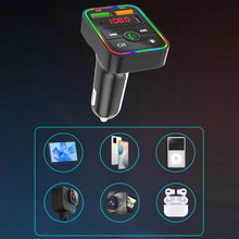 Load image into Gallery viewer, PDF2 Wireless Bluetooth 5.0 FM Transmitter Hands free Car Kit MP3 Player USB Charger
