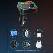 Load image into Gallery viewer, PDF4 Wireless Bluetooth 5.0 FM Transmitter Hands free Car Kit MP3 Player USB USB C Charger
