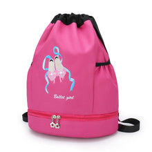 Load image into Gallery viewer, Children's Dance Backpack Shoes Little Girl Embroidery Large Capacity Drawstring Bag Ballet Latin Chinese Dance Supplies
