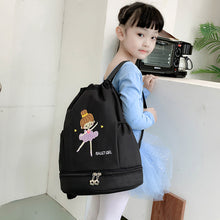 Load image into Gallery viewer, Children's Dance Backpack Shoes Little Girl Embroidery Large Capacity Drawstring Bag Ballet Latin Chinese Dance Supplies
