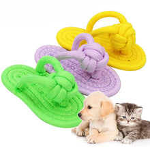 Load image into Gallery viewer, Pet Dog Cotton Slipper Rope Toy Dog Chewing Squeaky Toy Pet Teeth Training Molar Toys Interactive Dog Chew Toy

