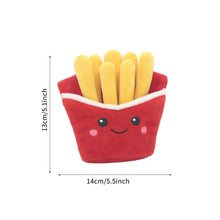 Load image into Gallery viewer, Plush Burgers Chips Dog Toy Dog Chewing Squeaky Toy Press Sound Squeak Pet Teeth Training Molar Toys Dog Chew Toy with Squeaker
