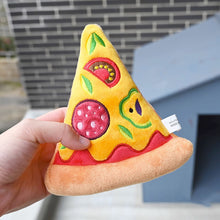 Load image into Gallery viewer, Plush Burgers Chips Dog Toy Dog Chewing Squeaky Toy Press Sound Squeak Pet Teeth Training Molar Toys Dog Chew Toy with Squeaker
