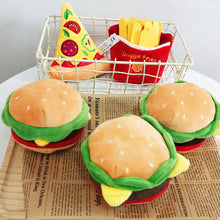 Load image into Gallery viewer, Plush Burgers Chips Dog Toy Dog Chewing Squeaky Toy Press Sound Squeak Pet Teeth Training Molar Toys Dog Chew Toy with Squeaker
