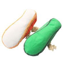 Load image into Gallery viewer, Imitation Canvas Shoes Pet Dog Bite Toy Teeth Training Molar Toys Puppy Sound Squeak Soft Chew Toy for Small Large Dogs Bite Resistant
