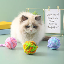 Load image into Gallery viewer, Funny Cat Toys Colorful Yarn Balls With Bell Sounding Interactive Chewing Toys For Kittens Stuffed Toys Ball Cat Supplies
