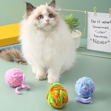 Load image into Gallery viewer, Funny Cat Toys Colorful Yarn Balls With Bell Sounding Interactive Chewing Toys For Kittens Stuffed Toys Ball Cat Supplies
