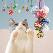 Load image into Gallery viewer, Funny Cat Toys Colorful Yarn Balls With Bell Sounding Interactive Chewing Toys For Kittens Stuffed Toys Ball Cat Supplies
