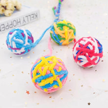 Load image into Gallery viewer, Funny Cat Toys Colorful Yarn Balls With Bell Sounding Interactive Chewing Toys For Kittens Stuffed Toys Ball Cat Supplies

