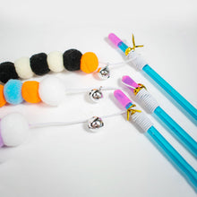 Load image into Gallery viewer, Funny Feather Cat Plush Teaser Wand with Bell Pet Interactive Feather Toys Cat Stick Toy for Kitten Catching Toy Playing Teaser Cat Supplies

